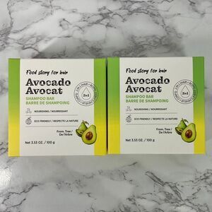 Food Story for Hair Lot of 2 Avocado Shampoo Bar New